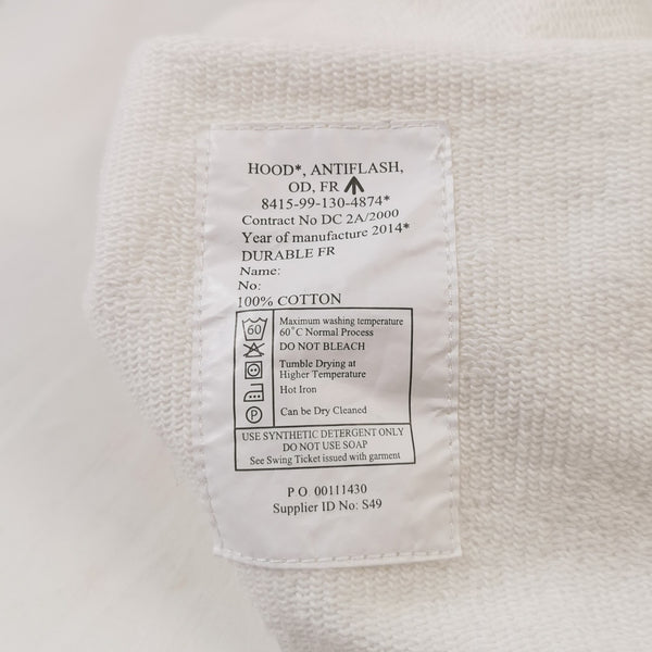 British Balaclava / Anti-flash Hood. Used/Graded. White.