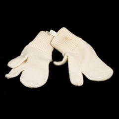 British Wool 3+1+1 Mittens. NOS. Creamy-White.