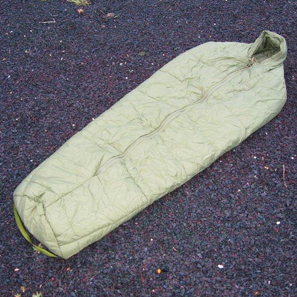 British Long-length '90-Patt. Sleeping Bag. Olive.