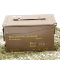 British Metal Ammo Box. .50-Cal. Brown.