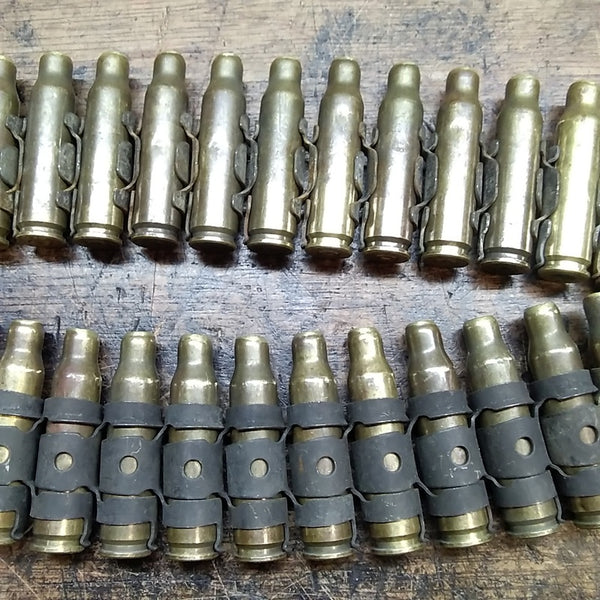 British Bullet Belt. 7.62 NATO. Used/Graded. Brass / Steel.