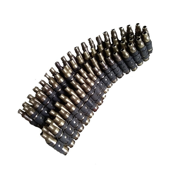 British Bullet Belt. 7.62 NATO. Sold Per INCH. Used / Graded. Brass / Steel