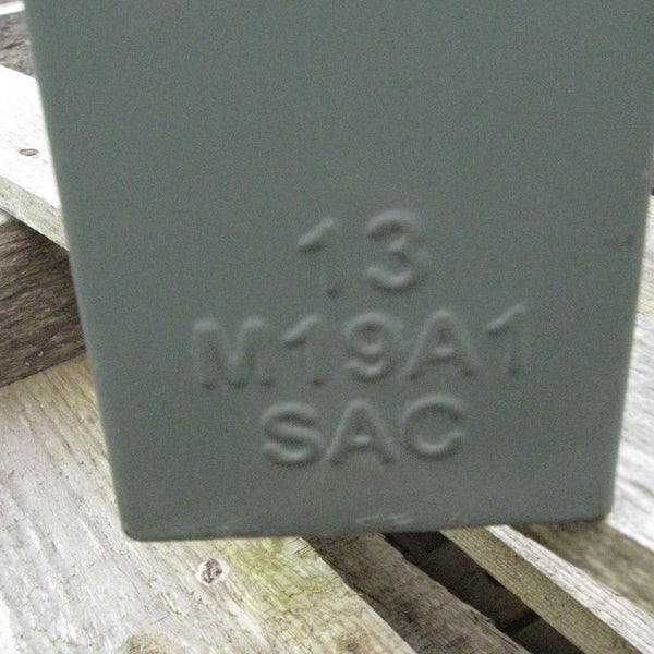 Danish Metal Ammo Box. .30-Cal. Olive Green.