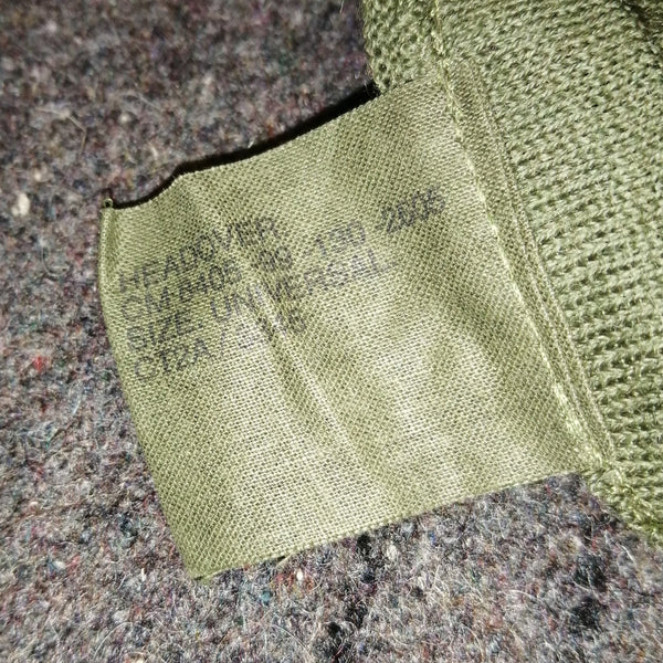 British Gen-1 / 2 Wool Head-over. Used/Graded / 'New'. Olive.