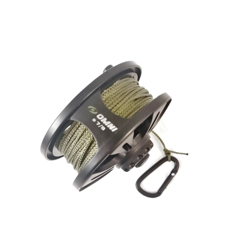 Cord: Comms Cord On Reel + Carabina. 30 Metres. New. Black / Olive