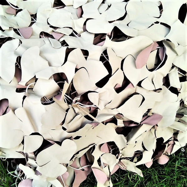 British Desert Cam Netting. Smaller Sizes <101 Sq. Ft. 'New'. Piggy-pink / Tan.