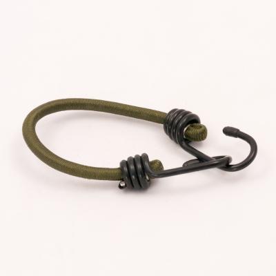 Bungees With Hooks. 12". Olive Green.