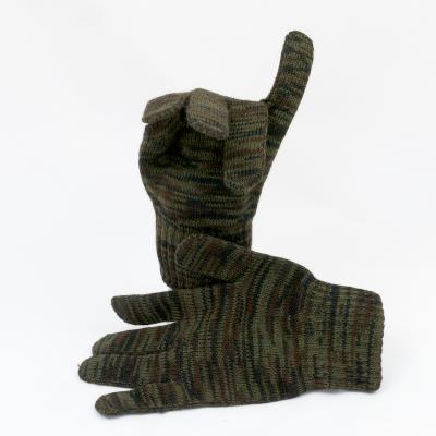 Standard Fingered Gloves in Acrylic. Camo.