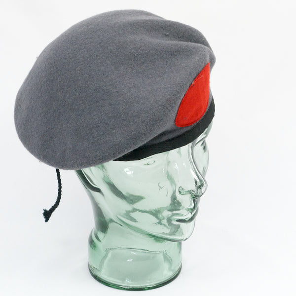 British Wool (Q.A.R.A.N.C) Beret With Textile Binding. NOS. Grey.