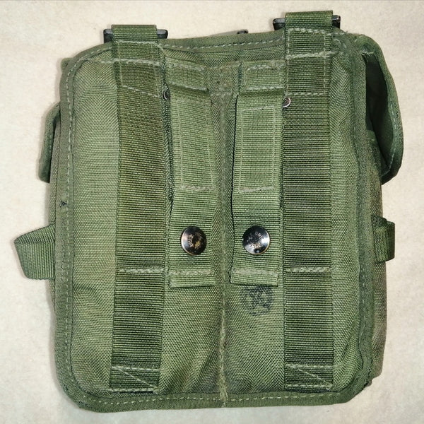 British '90-pattern P.L.C.E. Magazine Pouch - Gen-2. Used/Graded. Olive Green.