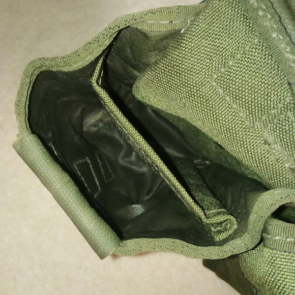 British '90-pattern P.L.C.E. Magazine Pouch - Gen-2. Used/Graded. Olive Green.