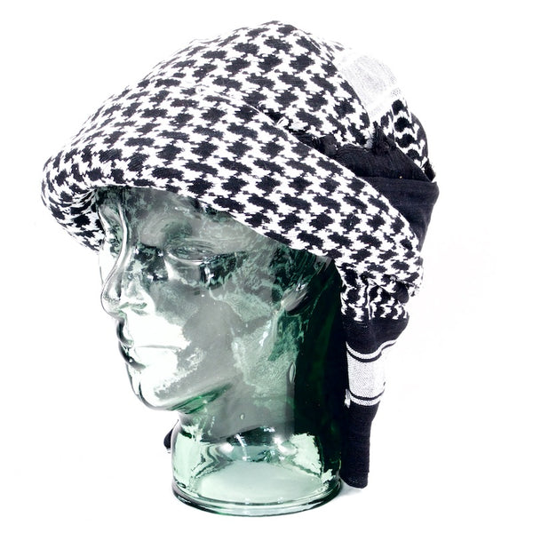 Cotton Shemagh in Black (Dominant) & White Flavour!