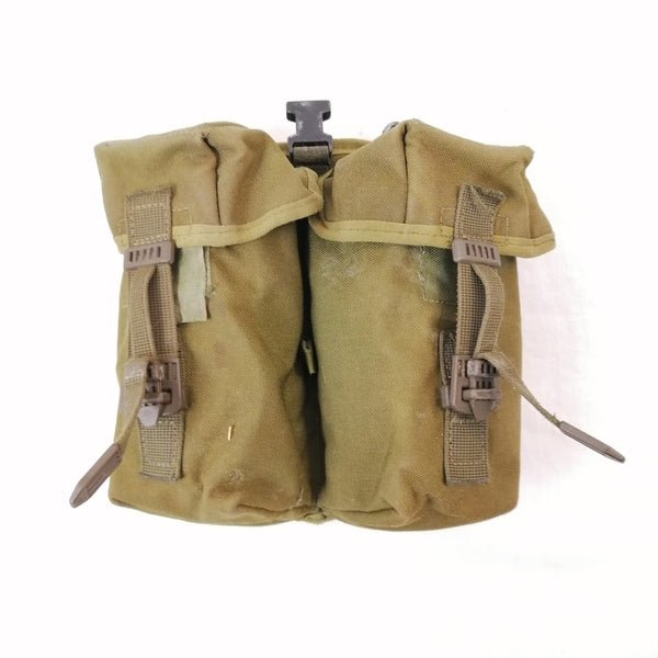 British '90-pattern P.L.C.E. Ammo Pouch - Gen-1 / Right. Used / Graded. Olive Green.