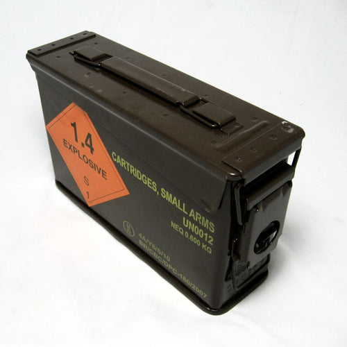 British Metal Ammo Box. .30-Cal. Used/Graded. Brown.