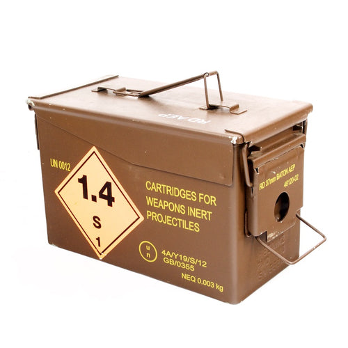 British Metal Ammo Box. .50-Cal. Used/Graded. Brown.