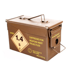 British Metal Ammo Box. .50-Cal. Used / Graded. Brown.