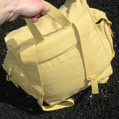 Cotton-Webbing Large 3-Pocket Backpack. Light Khaki.