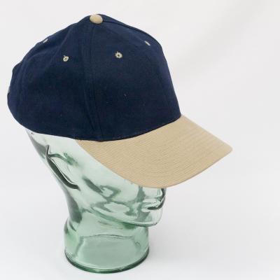 Baseball-style Cap. Navy & Tan.