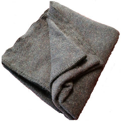 British 70% Wool Blanket. Used / Graded. Dark Grey.