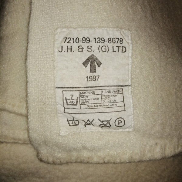 British 100% Wool Naval* Blanket. Used/Graded. 'White'.