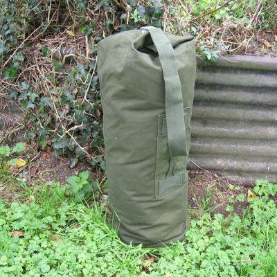 British Cotton-Canvas Kit Bag. Olive Green.