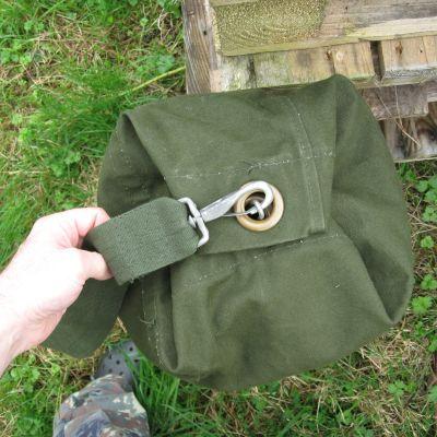 British Cotton-Canvas Kit Bag. Olive Green.