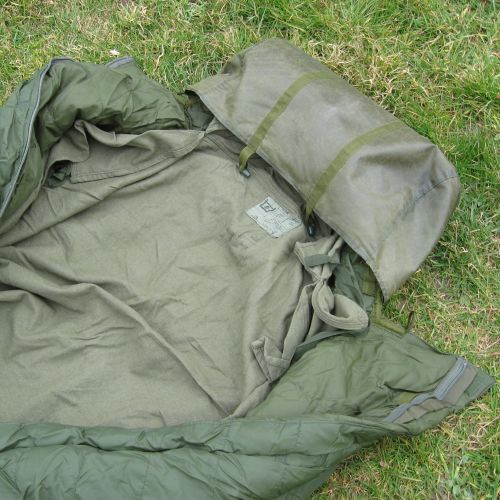 British 100% Wool Vintage K.F Sleeping Bag Liner. Used/Graded. Olive Green.