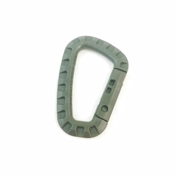 Large ABS-style Carabiner. New.  Black / Coyote / Olive Green.