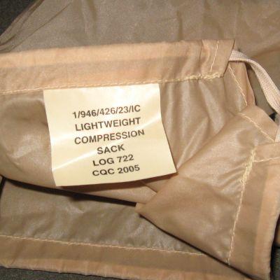 British-patt Sil-Nylon Small Compression Sack. New. Tan.