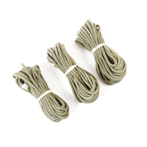 Cord: Irvin Para Cords. 3 x 6+mts. x 3mm. British. Used/Graded. Olive Green.