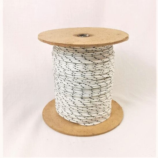 Cord: Mil-spec’ ‘550-grade’ Para Cord. Per Metre 'Off-the-Roll' x 3mm. New. White / Fleck.