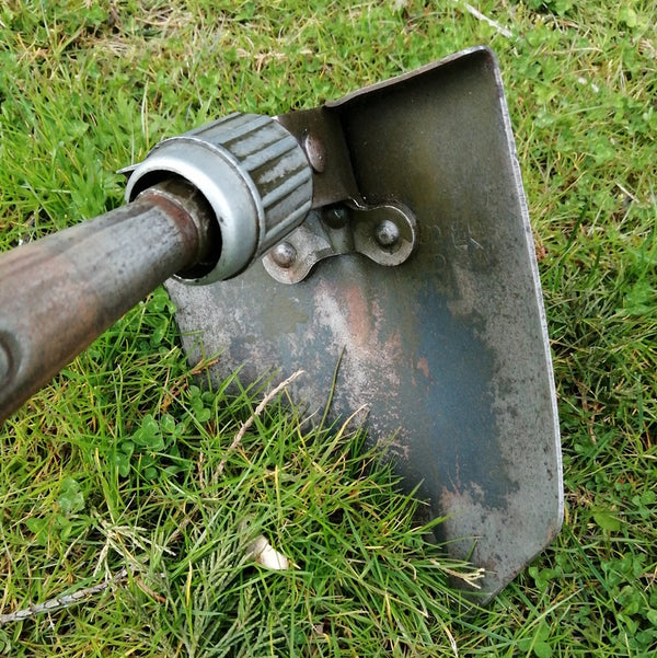 U.S Ames Wood Handle Entrenching Tool. Used/Graded. Olive.