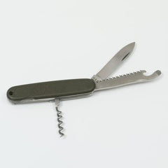 German Stainless Steel Penknife. Used / Graded. Olive Green.