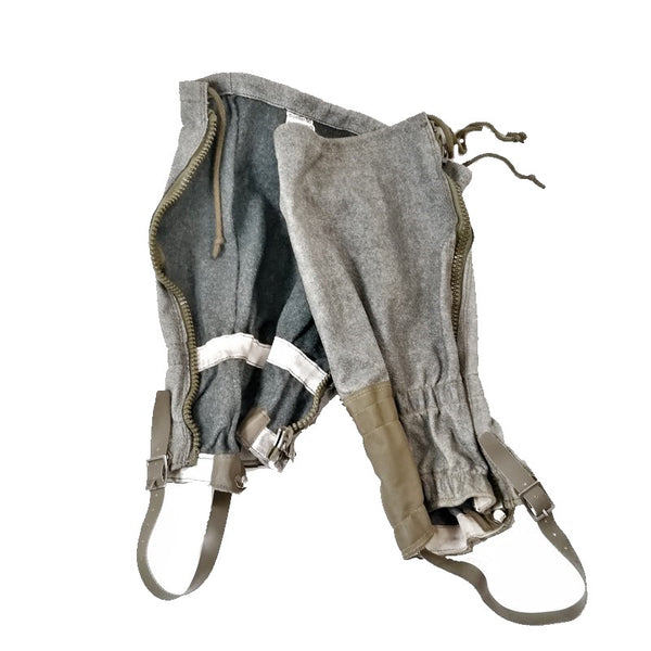Swiss Canvas Gen-2 Gaiters. Used / Graded. Bluey-grey.