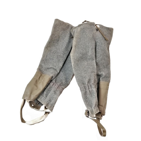 Swiss Canvas Gen-2 Gaiters. Used / Graded. Bluey-grey.