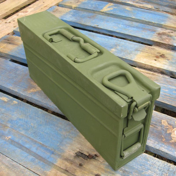 German Metal Ammo Box. 'MG-3'. Olive/s.