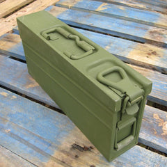 German Metal Ammo Box. 'MG-3'. Used/Graded / 'New'. Olive Green/s.