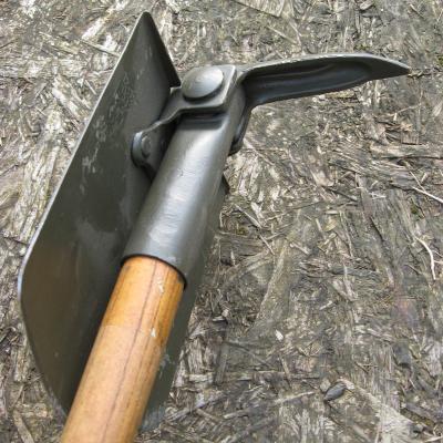 W.German Wood Handle Entrenching Tool / Pick. Olive.
