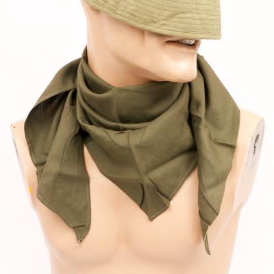 German Cotton Neckerchief. Used / Graded. Olive.