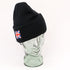 Premium Acrylic Watch Hat With Union Flag Logo. New. Black.