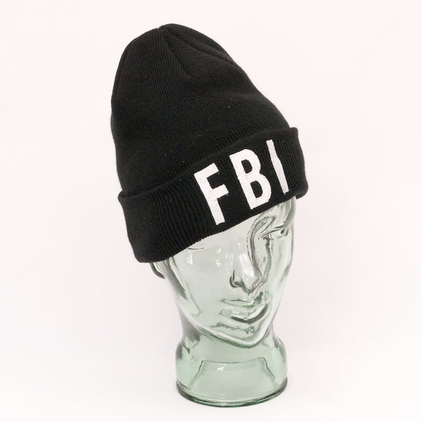 Premium Acrylic Watch Hat With 'FBI' Logo. New. Black.