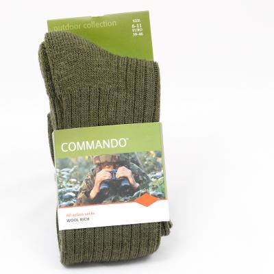 British HJ-3K 60% Wool Commando™ Socks. Olive.