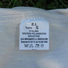 Italian 51% Wool Long Sleeve Top. Ivory.