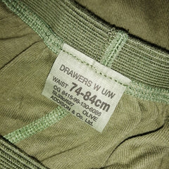 British Gen-2 Cotton Long Johns. Used / Graded. Olive Green.
