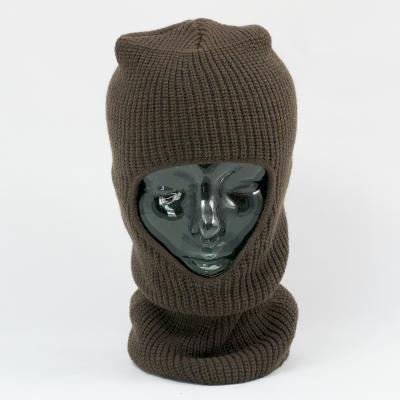 Open-Face Balaclava in Acrylic. Olive.