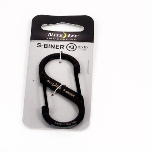 Clips & Carabiners: #3 Nite-Ize S-Biner. Stainless Steel. New. Black.
