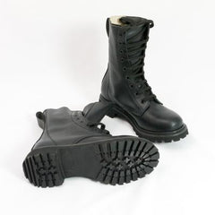 Combat-style Boot. Full Grain Leather. New. Black.