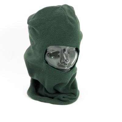 Open-Face Balaclava in Poly / Fleece. Forest Green.