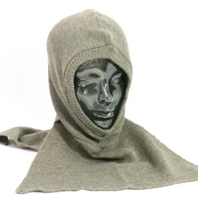 Belgian (Gen-1) Open Face Wool Balaclava. Dk. Khaki.