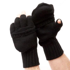 'Shooters' Acrylic Fingerless Mitts / Gloves. New. Black.